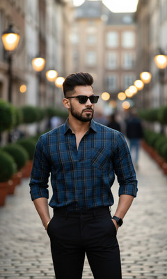 Bloviate Men Embroidered Casual Multicolor Shirt