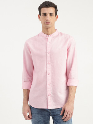 United Colors of Benetton Men Solid Casual Pink Shirt