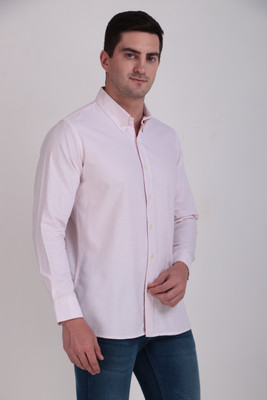 ELAROO CLOTHING Men Striped Formal Pink Shirt