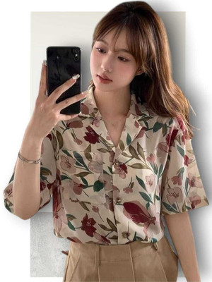 KAUTAQI Women Printed Casual Multicolor Shirt