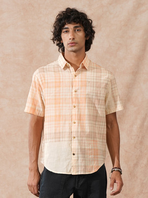 WROGN Men Printed Casual Pink Shirt