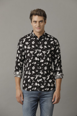 VOI JEANS Men Floral Print Casual Black Shirt
