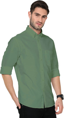 MAHADEV ENTERPRISE Men Solid Casual Dark Green Shirt