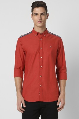 PETER ENGLAND Men Solid Casual Red Shirt