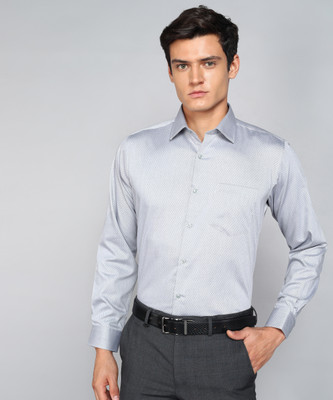 VAN HEUSEN Men Printed Formal Grey Shirt
