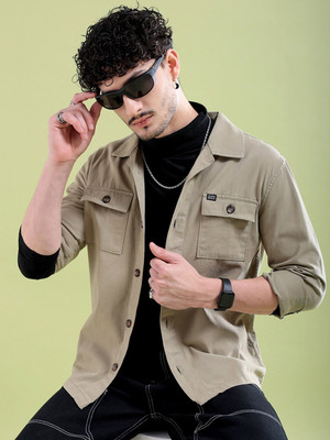 The Indian Garage Co. Men Printed Casual Green Shirt