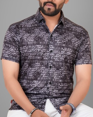 METRONAUT Men Printed Casual Grey Shirt