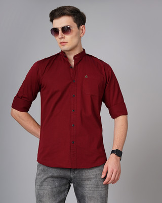 Paul Street Men Solid Casual Red Shirt