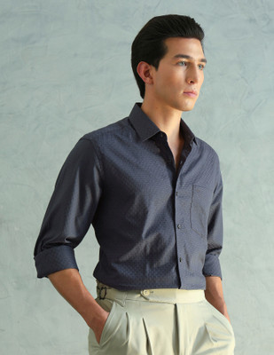 ARROW Men Solid Formal Grey Shirt