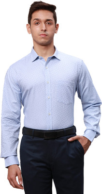 PARK AVENUE Men Checkered Formal Blue, White Shirt