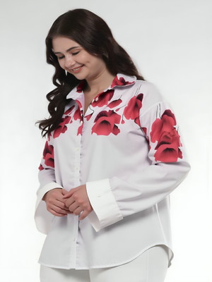 THECLASSICTOGS Women Printed Casual Pink Shirt