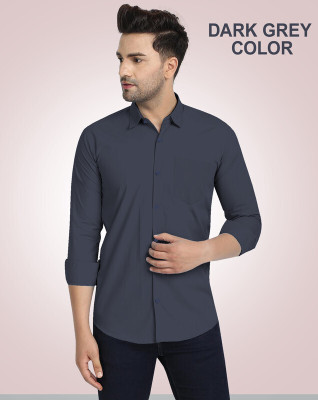 CHEAPSHIRTS Men Solid Casual Grey Shirt