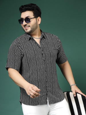 RIGO Men Printed Casual Black Shirt