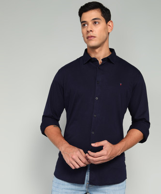Louis Philippe Sport Men Solid Casual Dark Blue Shirt