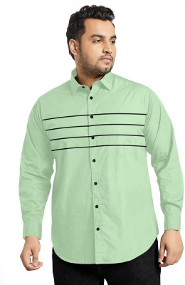 Aloof Men Solid Casual Green Shirt