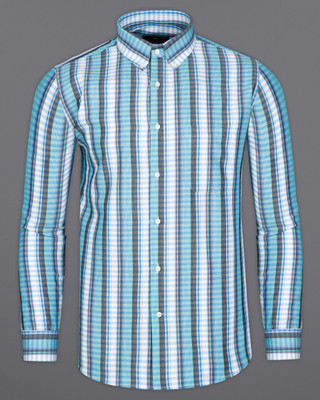 french crown Men Checkered Casual Multicolor Shirt