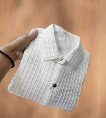 Sainal Enterprises Men Self Design Casual White Shirt