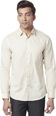 Byford by Pantaloons Men Solid Casual Beige Shirt