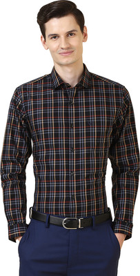 Allen Solly Men Checkered Formal Black Shirt
