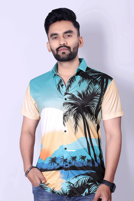 SHFASHION Men Printed Casual Multicolor Shirt