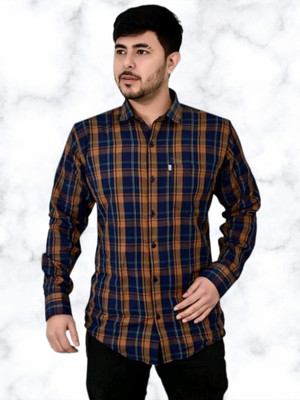 Hana & Morris Men Checkered Casual Multicolor Shirt
