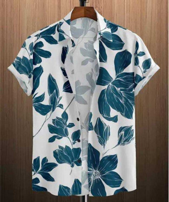 StellLIFESTYLE Trend Men Solid Casual Blue, White Shirt