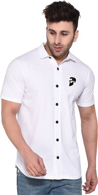 BEYOU FASHION Men Printed Casual White Shirt