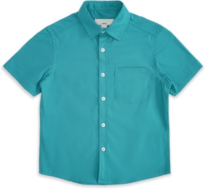 Pantaloons Junior Boys Solid Casual Blue Shirt