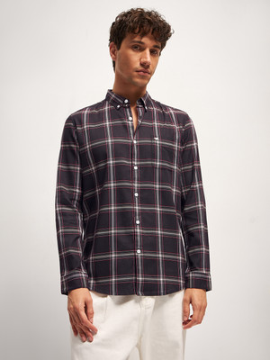 THE BEAR HOUSE Men Checkered Casual Black Shirt