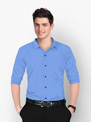 CHEAPSHIRTS Men Solid Casual Light Blue Shirt