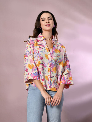 ADRIANA Women Printed Casual Multicolor Shirt