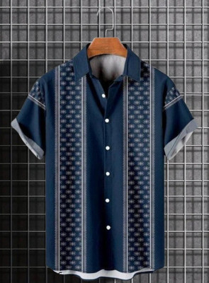 SHFASHION Men Printed Casual Multicolor Shirt