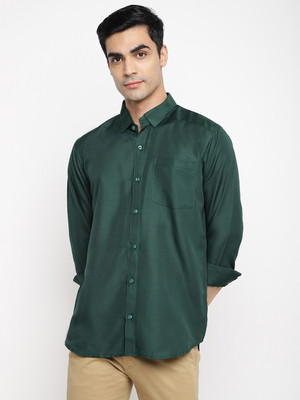 Yaara fashion Men Solid Casual Green Shirt