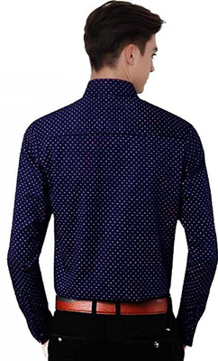 balino Men Printed Casual Blue Shirt