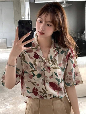 KALLAXI Women Printed Casual Multicolor Shirt