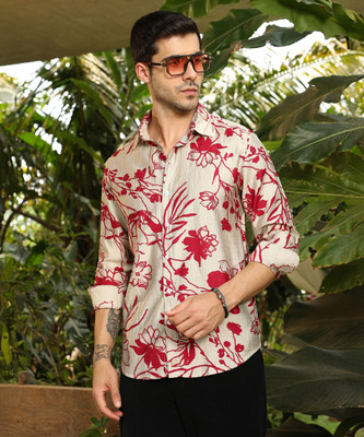 CAMPUS SUTRA Men Solid Casual Red Shirt