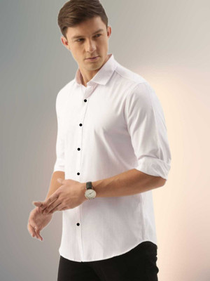 Proshoes Men Solid Formal White Shirt