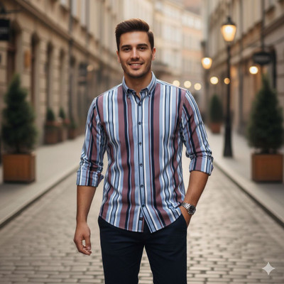 TryTheTrend Men Printed Casual Multicolor Shirt
