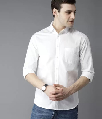 SAVINGMART COLLECTIONS Men Solid Casual White Shirt