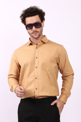 TRENDY OWL Men Solid Casual Orange Shirt