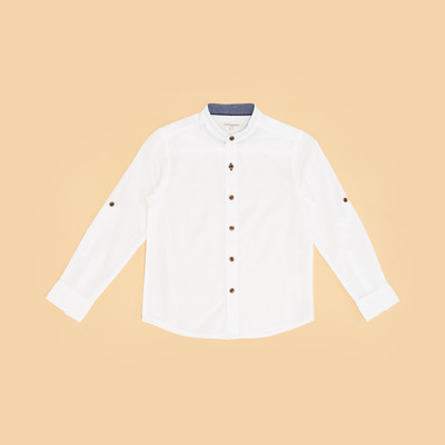 Pantaloons Junior Boys Dyed/Ombre Casual Pink Shirt
