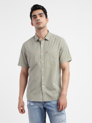 LEVI'S Men Printed Casual Green Shirt