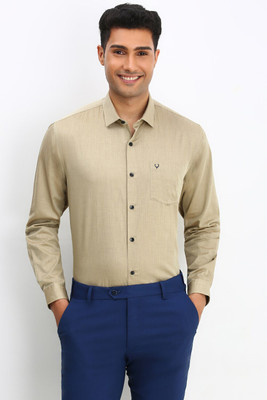 Allen Solly Men Solid Formal Light Green Shirt