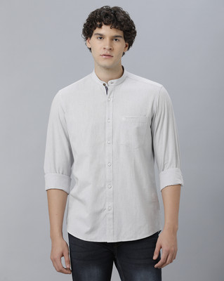 CAVALLO BY LINEN CLUB Men Solid Casual Grey Shirt