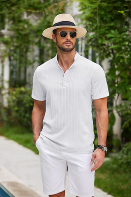LIBJA Men Self Design Casual Multicolor Shirt