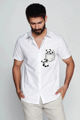 ASHIMA FAB TEX Men Solid Casual White Shirt