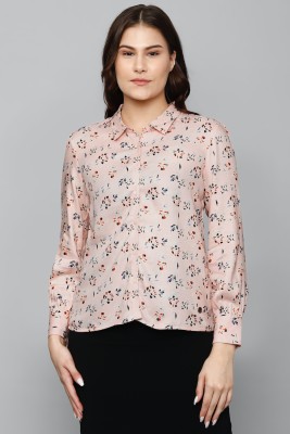 Allen Solly Women Printed Casual Pink Shirt