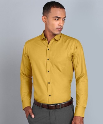 Mayur Creation Men Solid Formal Yellow Shirt