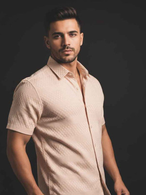 DapperMan Men Self Design Casual Multicolor Shirt