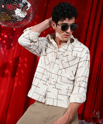 CAMPUS SUTRA Men Self Design Casual Multicolor Shirt